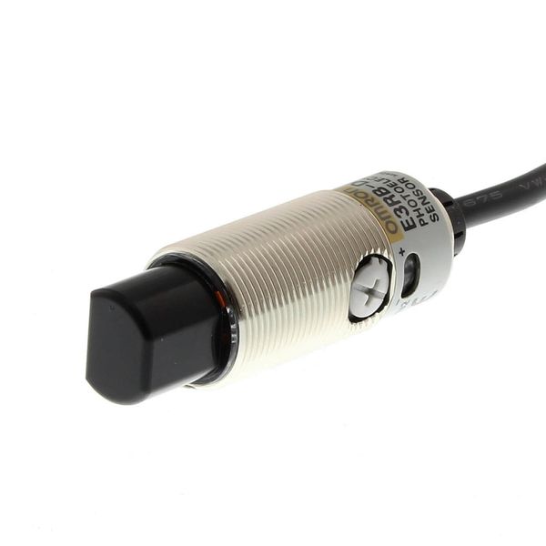 Photoelectric sensor, M18 threaded barrel, radial type, metal, red LED E3RB2013F image 3