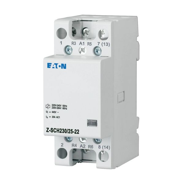 Installation contactor, 230VAC/50Hz, 2N/O+2N/C, 25A, 2HP image 3