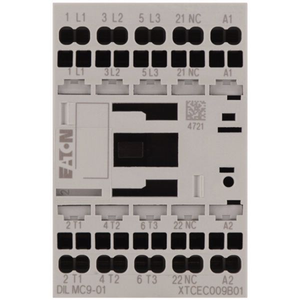 Contactor, 3 pole, 380 V 400 V 4 kW, 1 NC, 110 V DC, DC operation, Spring-loaded terminals image 2