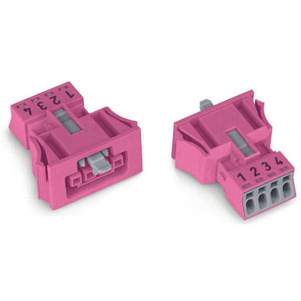 Snap-in socket 4-pole Cod. B pink image 6