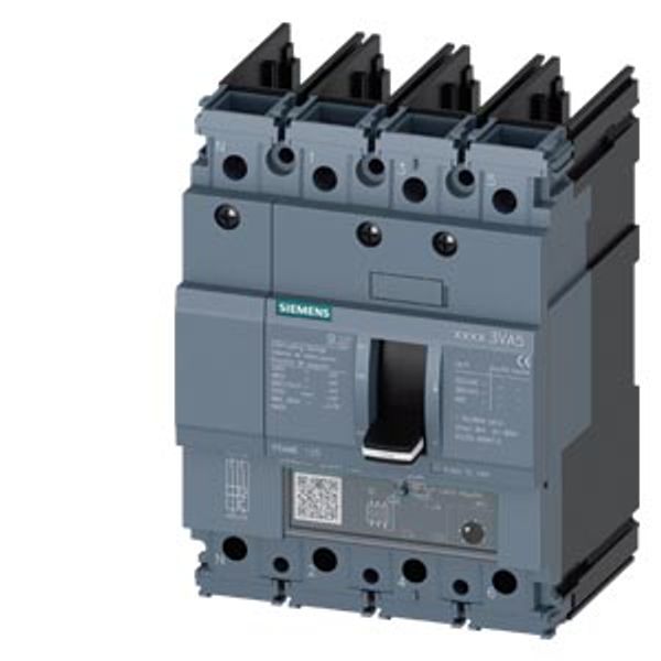 Circuit breaker 3VA5 UL frame 125 breaking capacity class M 35 kA @ 480 V 4-pole image 1