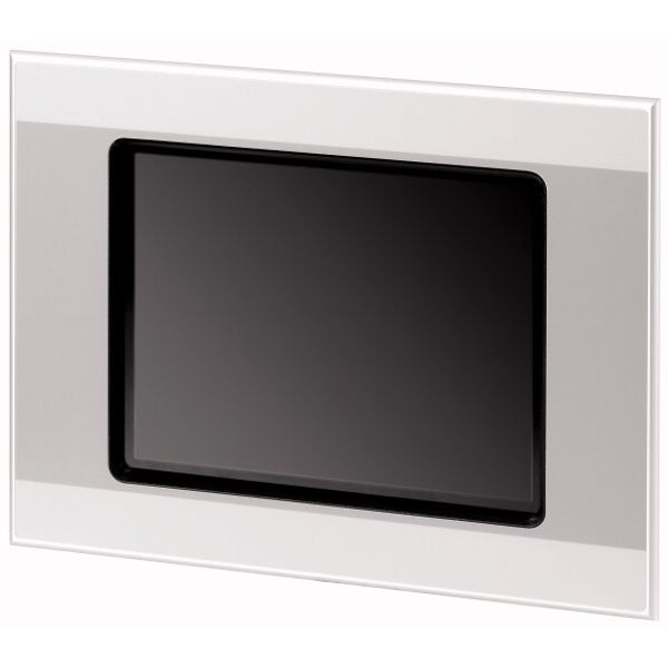 Single touch display, 10-inch display, 24 VDC, 640 x 480 px, 2x Ethernet, 1x RS232, 1x RS485, 1x CAN, 1x DP, PLC function can be fitted by user image 2