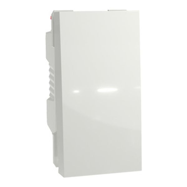 NU310618 Product picture Schneider Electric  NU310618 Product picture Schneider Electric NU310618 Product picture Schneider Electric + 5 + 5 1  videos Push-button, New Unica, + NO push-button, 10A, 1 module, screwless terminals, untreated, IP4X, white image 1