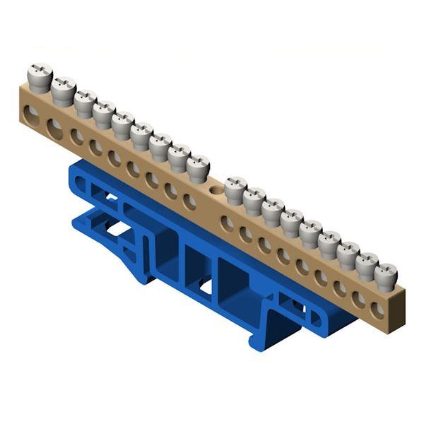 TERMINAL STRIP 18-WAY FOR DIN RAIL image 1