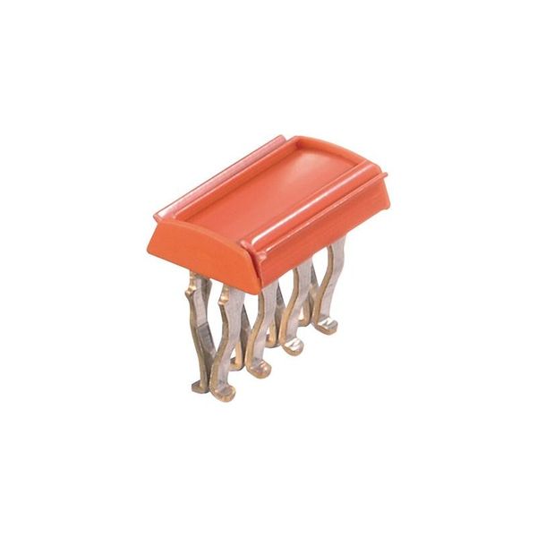 BJADO5,20,  JUMPER BARS, ORANGE, SCREWLESS, 5MM SPACING, 13.5A, DIN RAIL MOUNT image 1