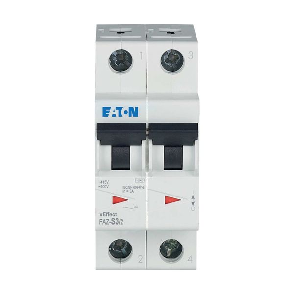 Miniature circuit breaker (MCB), 3 A, 2p, characteristic: S image 15