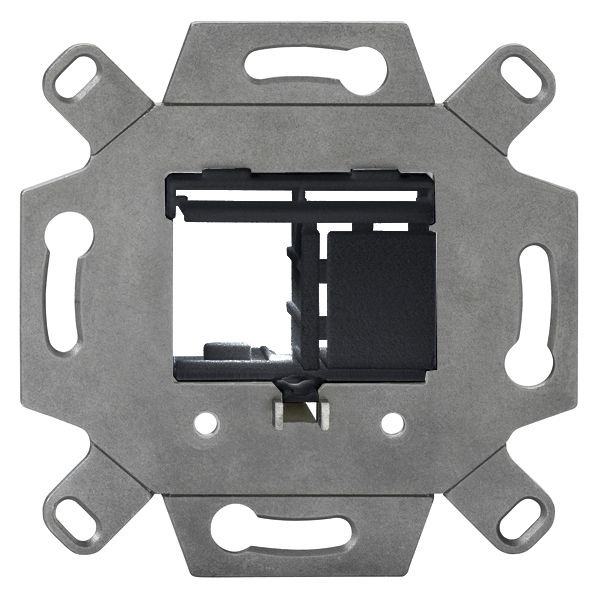 Mounting adapter, 1- or 2-fold, black (similar to RAL 9005), for TAE covers image 1