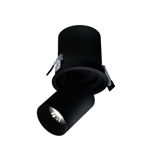 IN OUT - MODEL M - RECESSED DOWNLIGHT, ADJ. EXTENSION AND DIRECTION 12W 36DEG 100X110 MM, BLACK image 1