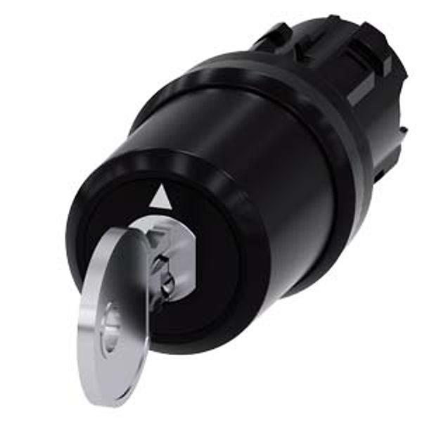 22 mm, round, plastic, special lock, with 2 keys, 3...3SU1000-5BL21-0AA0-Z Y01 image 1