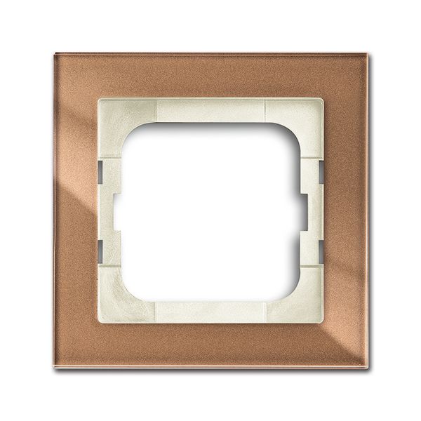 1721-283 Cover Frame Busch-axcent® Brown glass image 1