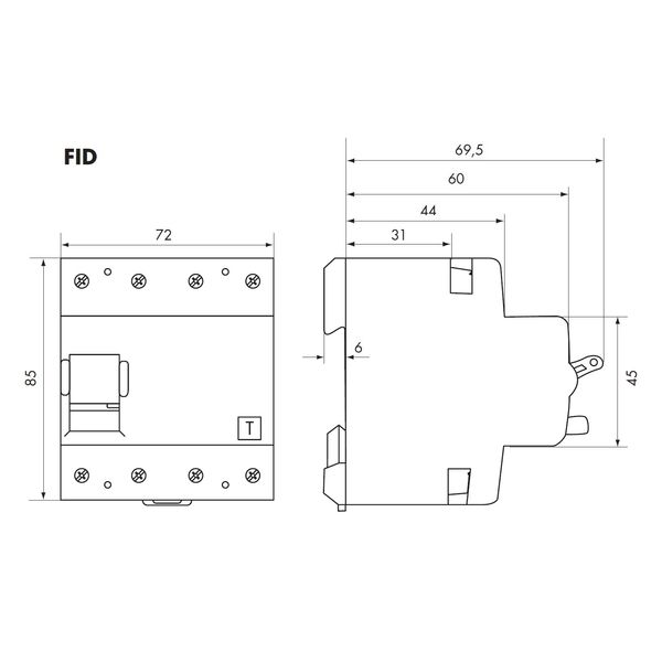 Residual current curcuit breaker 125A, 4-pole, 300mA, type A image 2