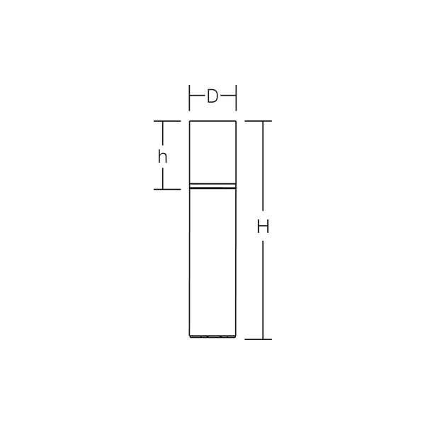 MEGA TUBE, 18 W, 2150 lm, 840, anthracite, on/off Bollards, D 156 H 24 image 4