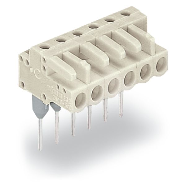 Female connector for rail-mount terminal blocks 0.6 x 1 mm pins angled image 5