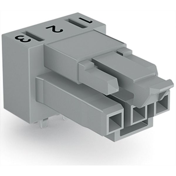 Socket for PCBs angled 3-pole gray image 2