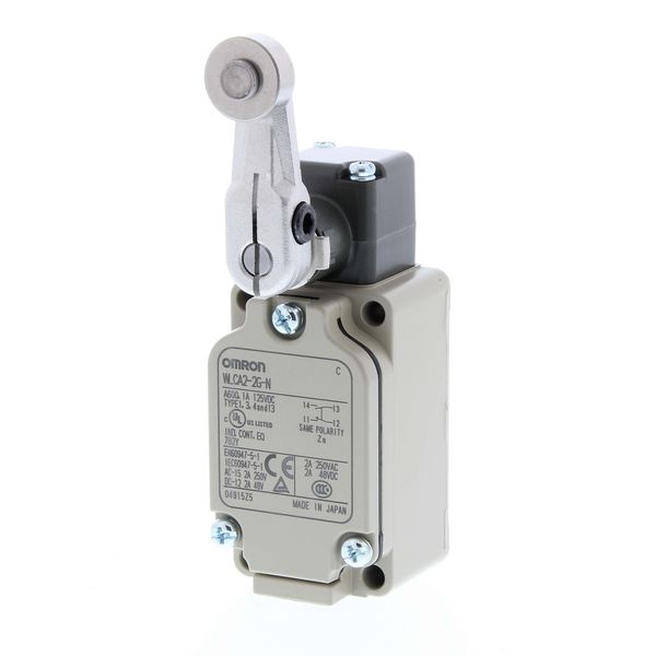 Limit switch, roller lever: R38 mm, pretravel 15Â±5Â°, Overtravel 90Â°, D WLN 0088M image 2