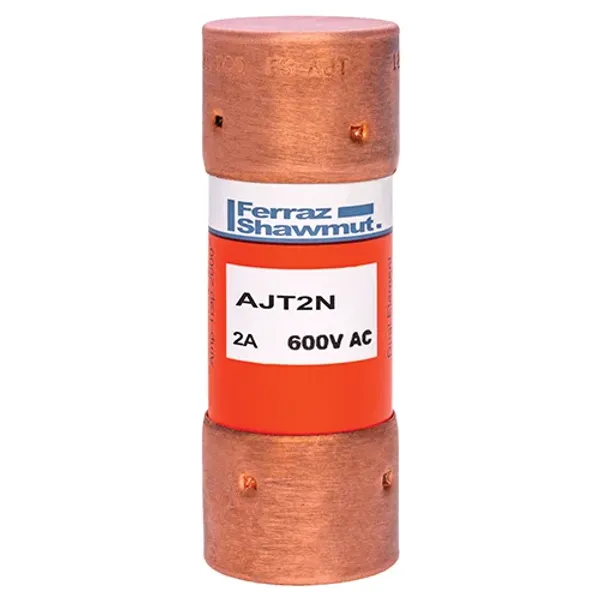 Fuse AJT - Class J - Time-delay 600VAC 500VDC 2A Ferrule image 1