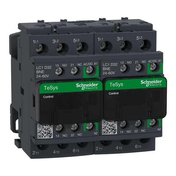 TeSys Deca reversing contactor - 3P - = 440 V - 32 A AC-3 - 24...60 V AC/DC coil image 5