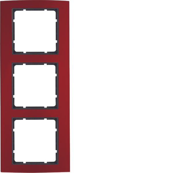 Frame 3gang, B.3, al. red/ant. matt, al. anodised image 1