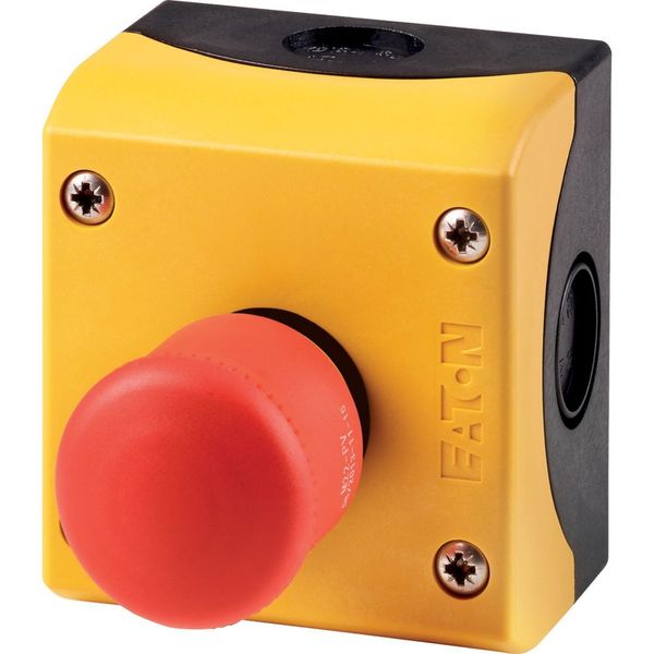 Housing, Controlled stop pushbuttons/emergency-stop buttons, Mushroom-shaped, 38 mm, Non-illuminated, Pull-to-release function, 2 NC, Screw connection image 2