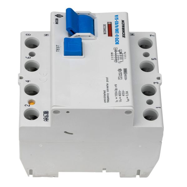 Residual current circuit breaker 100A,4-p,300mA,type S, A,FU image 2