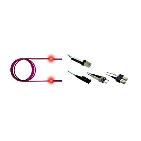 FO LED Patch Cord, Duplex, LCD/LCD, G50/125, OM3, 10m image 1