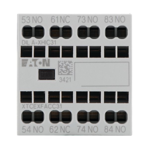 Auxiliary contact module, 4 pole, Ith= 16 A, 3 N/O, 1 NC, Front fixing, Spring-loaded terminals, DILA, DILM7 - DILM38 image 9