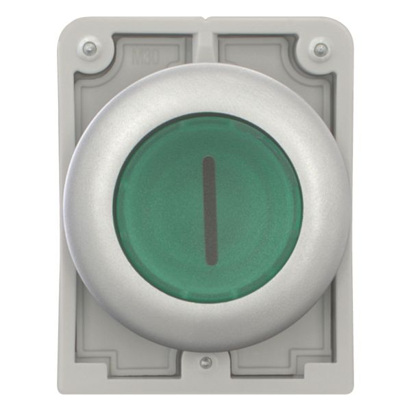 Illuminated pushbutton actuator, RMQ-Titan, Flat, maintained, green, inscribed, Metal bezel image 11