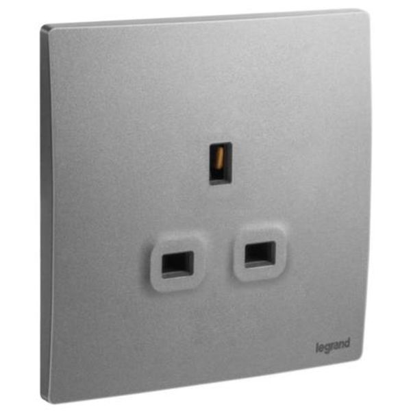 281110DS Mallia Senses 1 gang BS unswitched socket outlet - 13A image 1