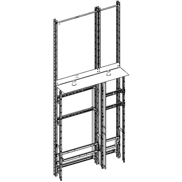 3/8MWR11A Mounting chassis, Field width: 3, Rows: 0, 1800 mm x 750 mm x 350 mm image 5