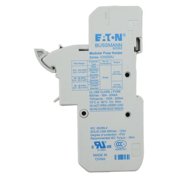 Fuse-holder, low voltage, 125 A, AC 690 V, 22 x 58 mm, 3P + neutral, IEC, UL image 21