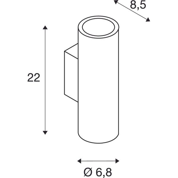 ENOLA_B UP/DOWN WALL LUMINAIRE, 2xGU10, max. 50W, black image 2