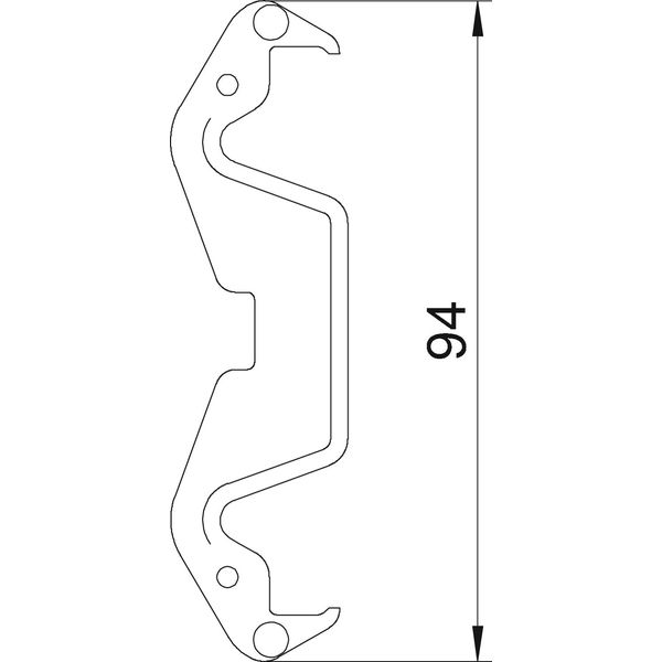 KL80A Trunking clamp for system opening 80 94x25x12 image 2