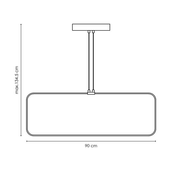 LED quad pendant lamp ↔ 90 cm white image 4