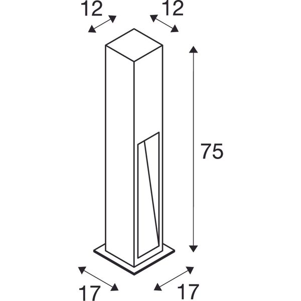 ARROCK STONE LED, 75cm, angular image 2