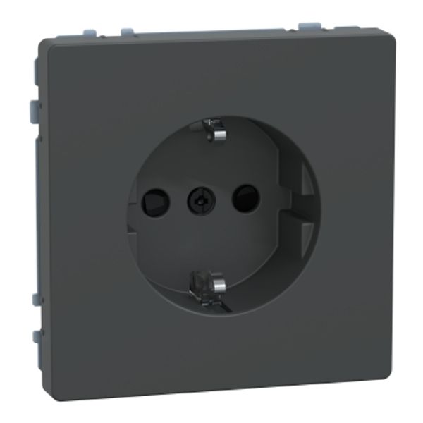 SCHUKO socket, BRS, plug-in terminals, anthracite, system design image 1