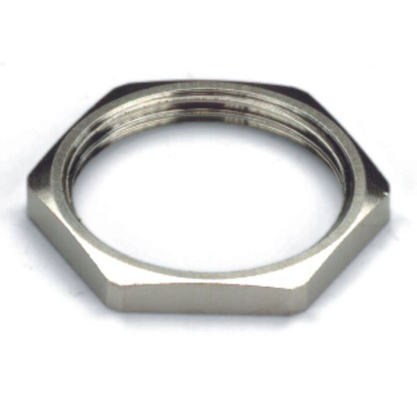 Locknut for cable gland (metal), SKMU MS (brass locknut), PG 7, 2.8 mm image 1
