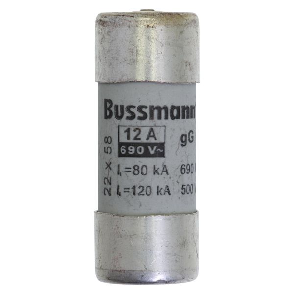 Fuse-link, LV, 12 A, AC 690 V, 22 x 58 mm, gL/gG, IEC, with striker image 7