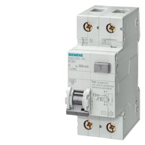 RCBO, 4.5 kA, 1-pole+N, type AC, 30 mA, C char,…5SU1353-1KL10 image 1