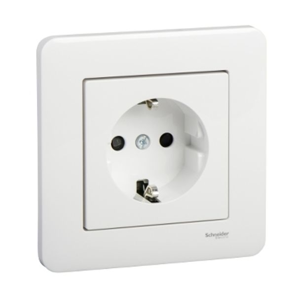 Exxact Primo complete single socket-outlet earthed screw white image 2