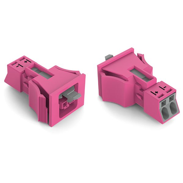 Snap-in socket 2-pole Cod. B pink image 3