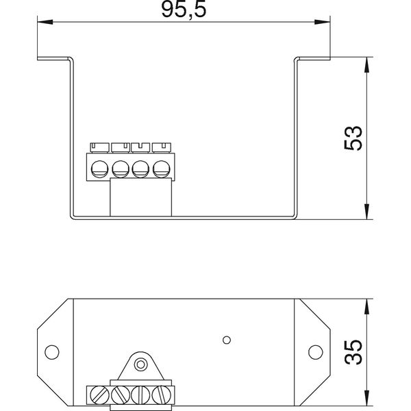 VHF-T1 Support with PE terminal strip image 2