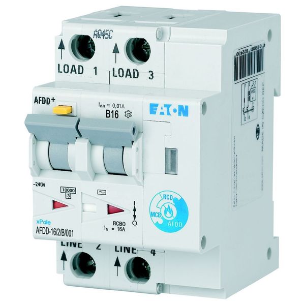 Arc Fault Detection Device, 2p, B, 16 A, 10 mA, type AC image 2