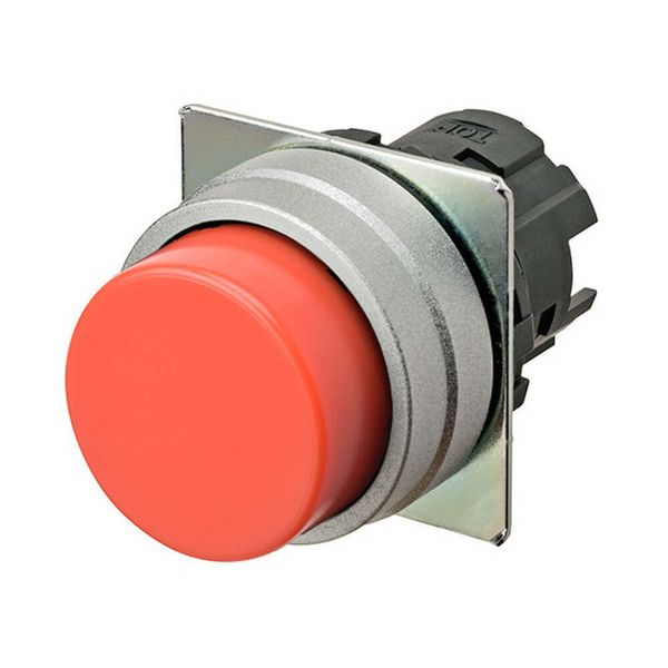 Pushbutton A22NZ 22 dia., bezel brushed metal, projected, momentary, c A2270091G image 2