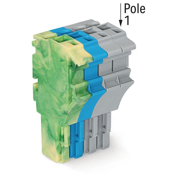 1-conductor female connector Push-in CAGE CLAMP® 4 mm² green-yellow/bl image 2