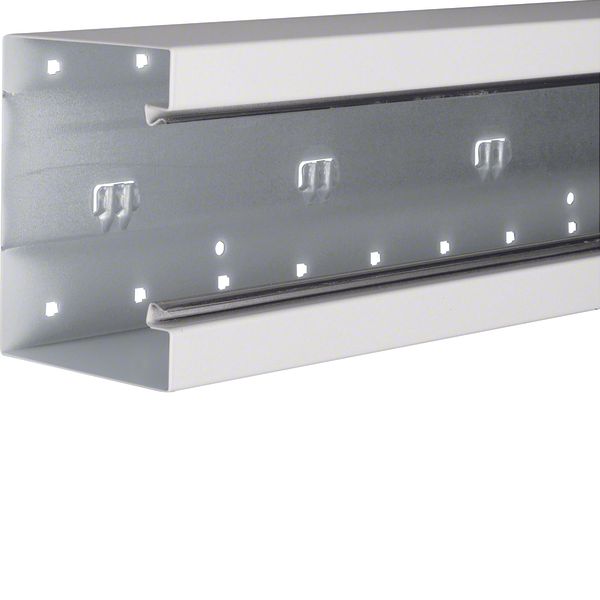 Wall trunking base f-mounted BRS 100x130mm lid 80mm of sheet steel pur image 1