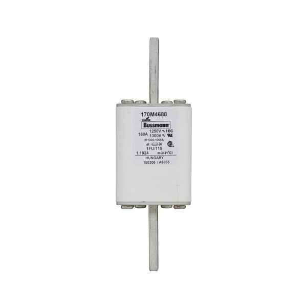 Fuse-link, high speed, 160 A, AC 1250 V, size 1, 53 x 69 x 160 mm, aR, IEC, UL image 13