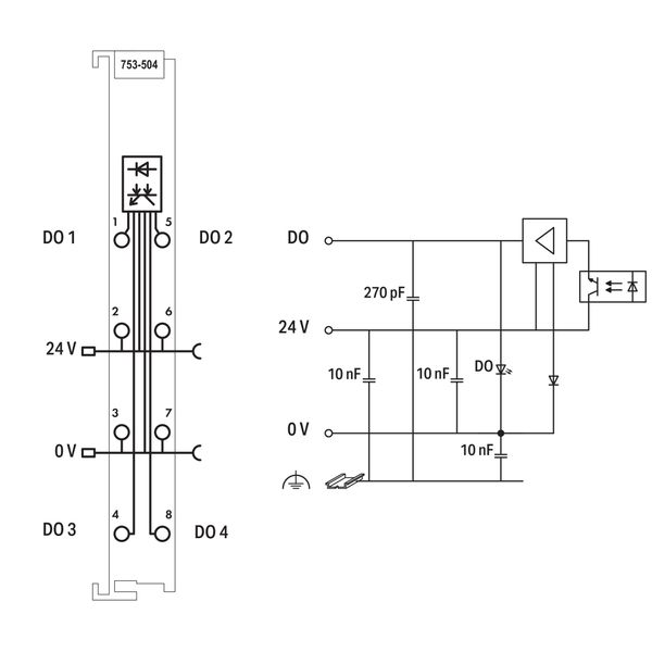 4-channel digital output 24 VDC 0.5 A light gray image 6