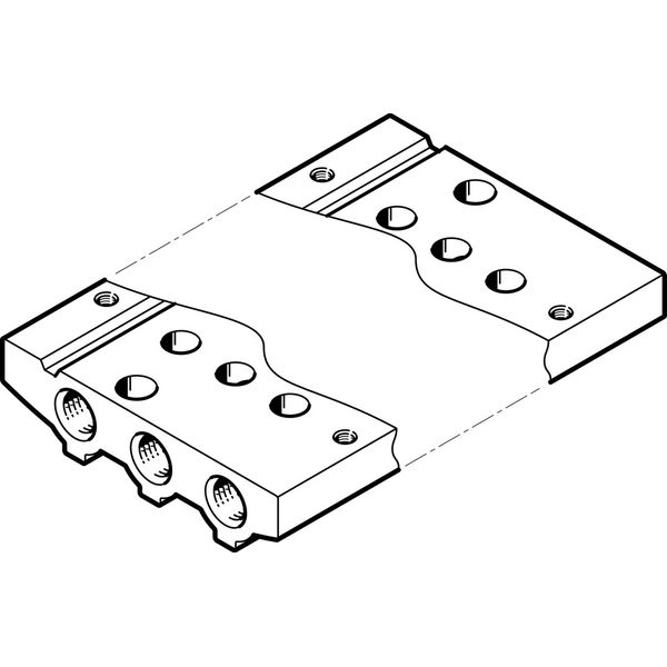 VABM-L1-10AS-M5-3 Manifold rail image 1