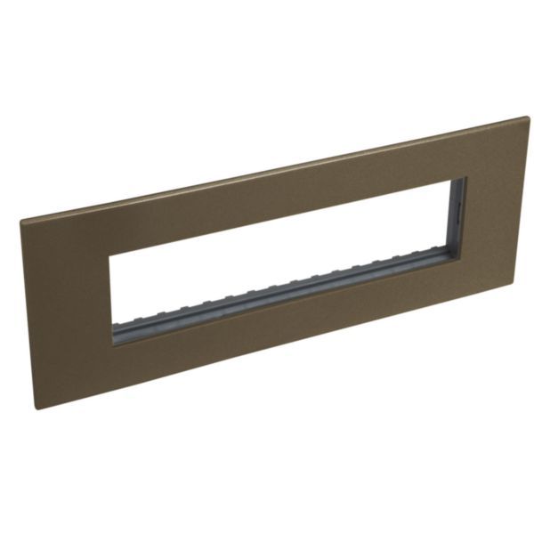 Arteor Surround Plate 8 Module Square Dark Bronze image 1