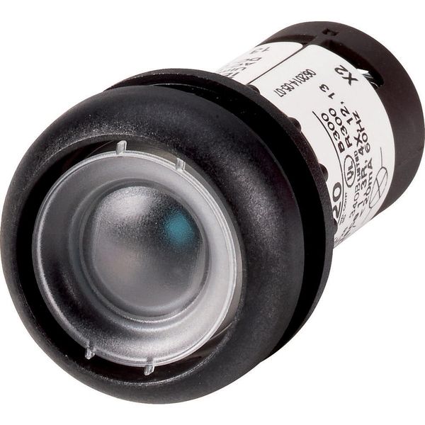 Illuminated pushbutton actuator, Flat, momentary, 1 NC, Screw connection, LED Red, Without button plate, 230 V AC, Bezel: black image 2